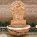 Home decorative classic natural stone marble water wall fountain statue